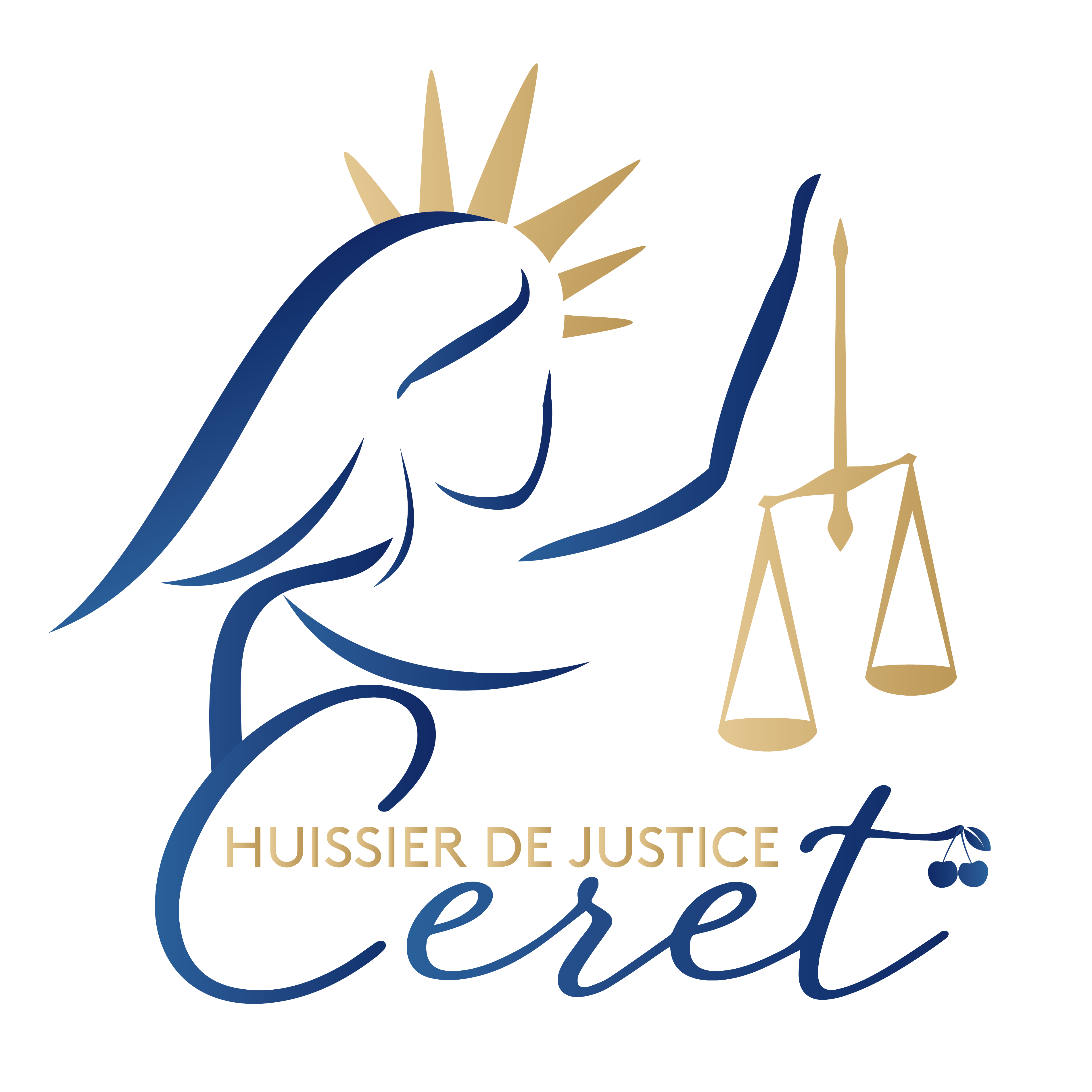 Logo carré Huissier de Justice Ceret